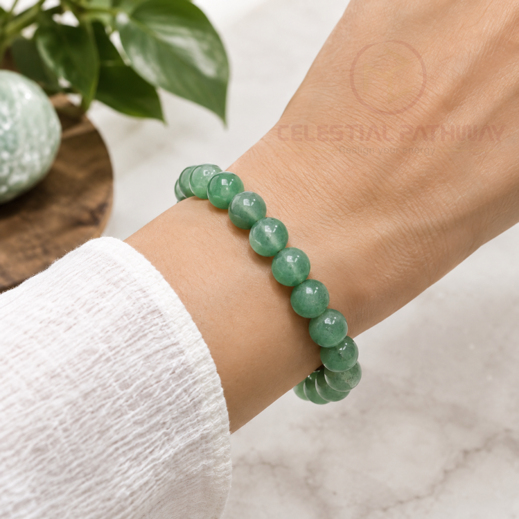 Green Aventurine Bracelet – Stone of Luck, Prosperity & Healing
