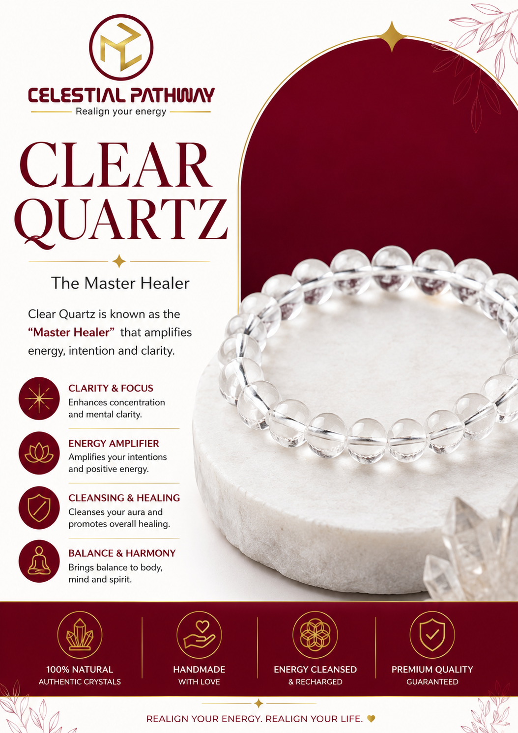 Clear Quartz Bracelet - Image 2