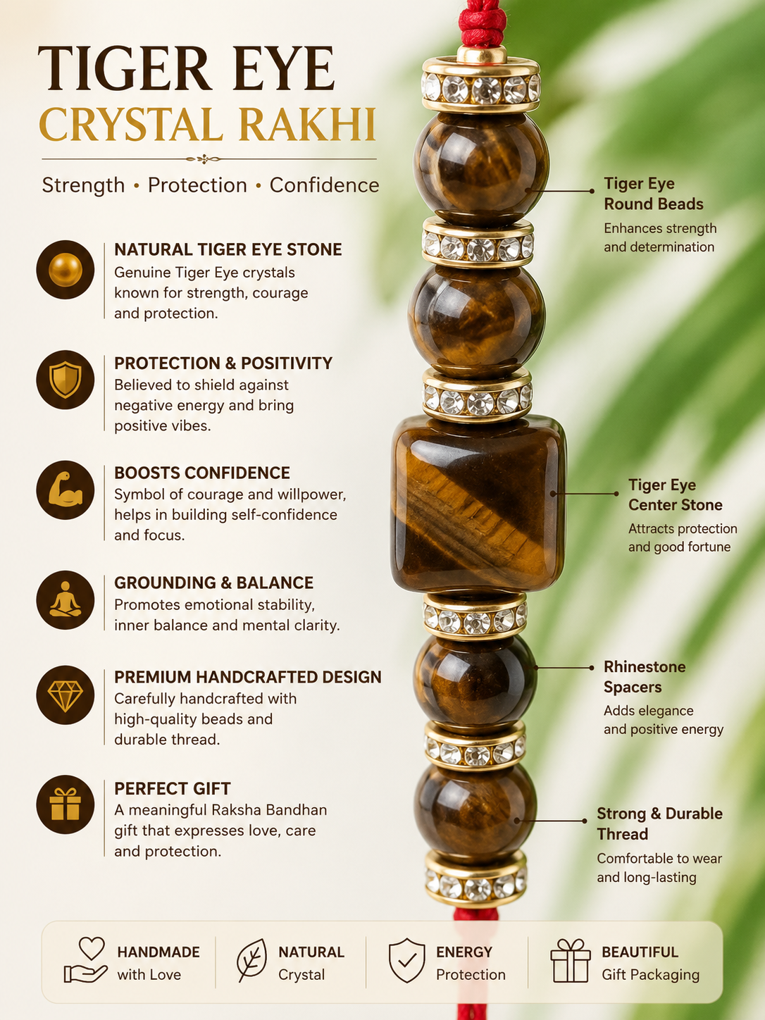 Tiger Eye Rakhi - Image 2