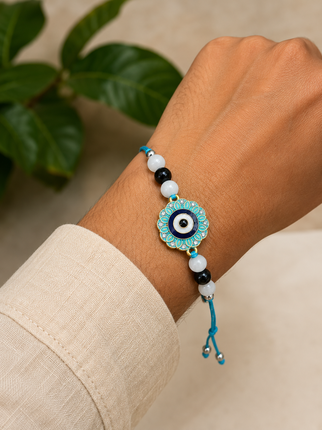 Evil Eye Crystal Rakhi - Image 3