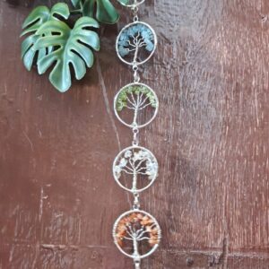 Seven Chakra Hanger in White Metal